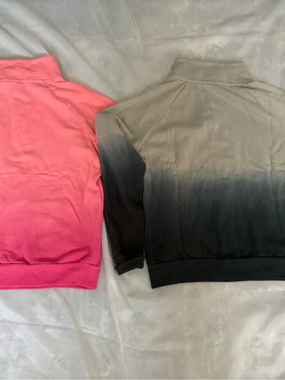 Pink Victoria’s Secret PINK & GRAY Ombre Half-Zip Sweatshirts with Dog Logo
